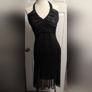 NWT Le Chateau Black Shimmer Dress Size Medium